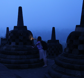 Borobudur before sunrize