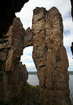 stone column at Lena river