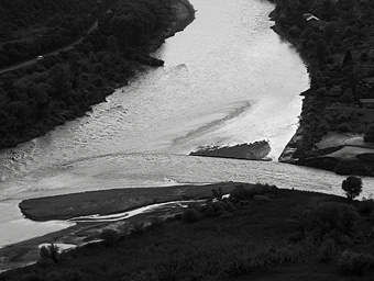 Aragvi and Khura rivers merging point
