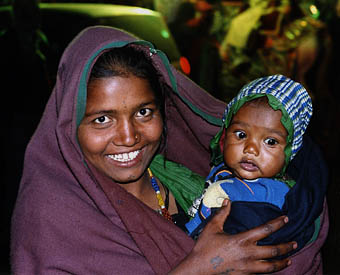 mother with a baby