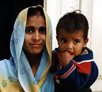 mother with a baby