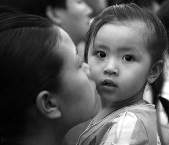 china mother and baby-girl